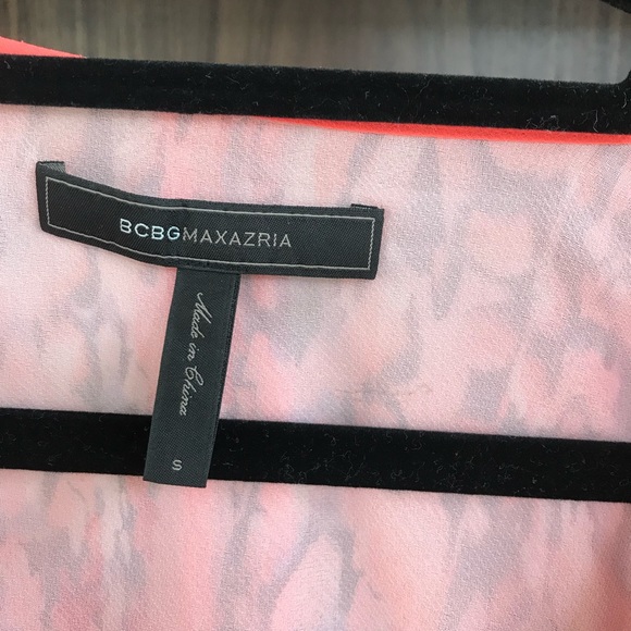 Last chance! BCBGMaxAzria coral/orange flowy dress - Picture 7 of 7